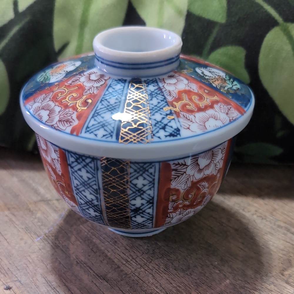 Antique Japanese Rice Bowl With Lid *BINJ